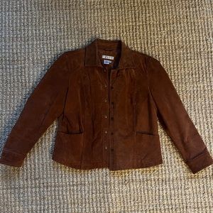 Brown leather jacket